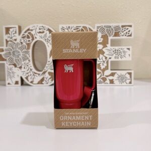 Stanley Water Bottle Keychain Christmas Tree Ornament Red Brand New